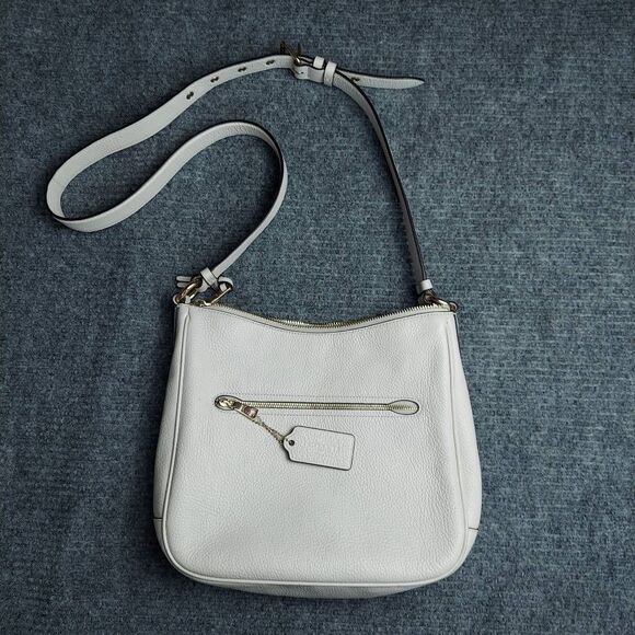 Coach Tote bag Ellie File bag shoulder bag Leather medium White Chalk CU960 - Picture 4 of 14